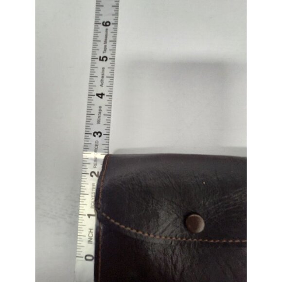Vintage 70s Tex Tan Trifold Brown Leather Wallet Key Case Card Case Snap Closure - Picture 9 of 9